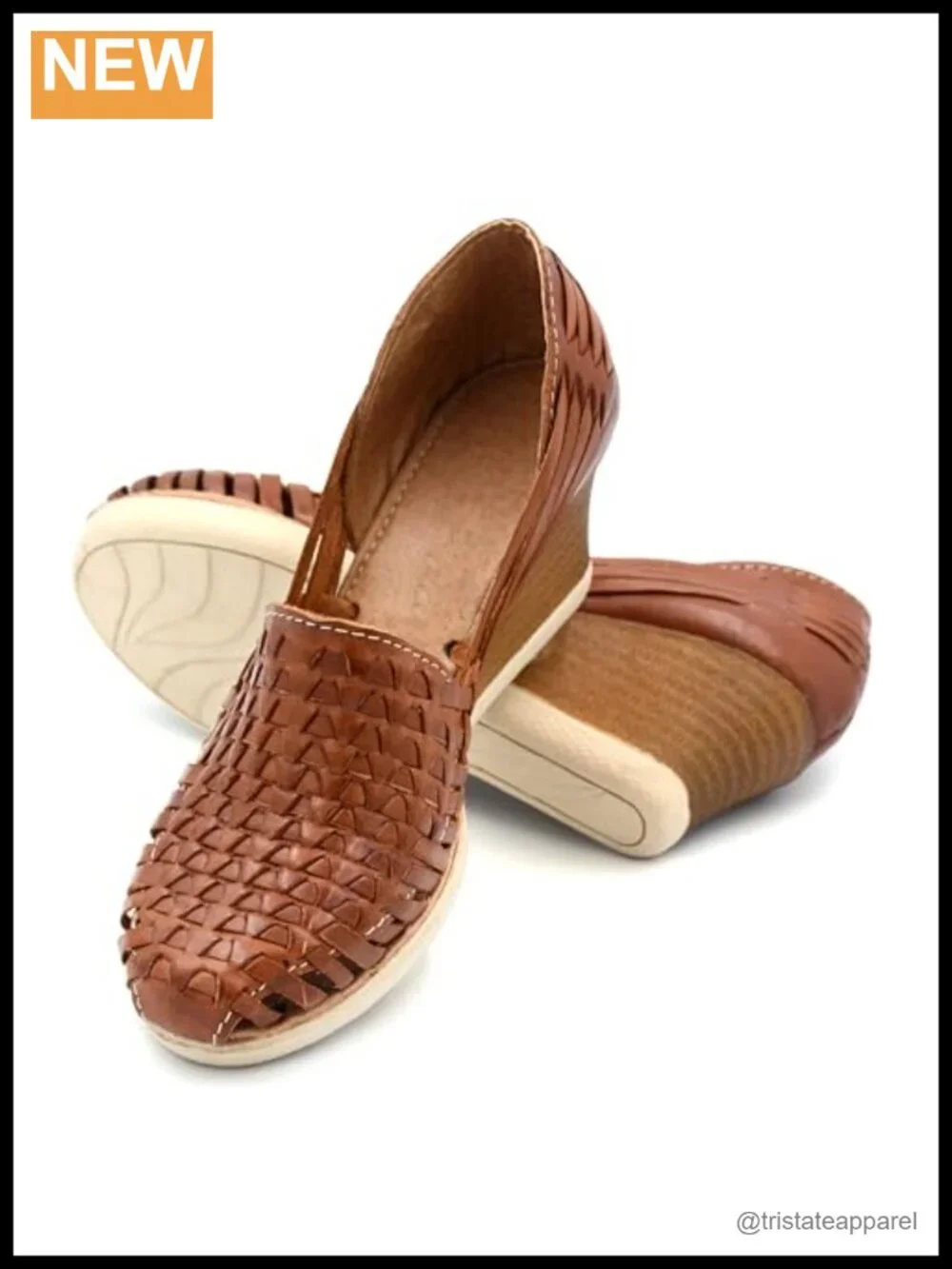 Handmade Genuine Leather Platform Sandals Boho Huarache Wedge